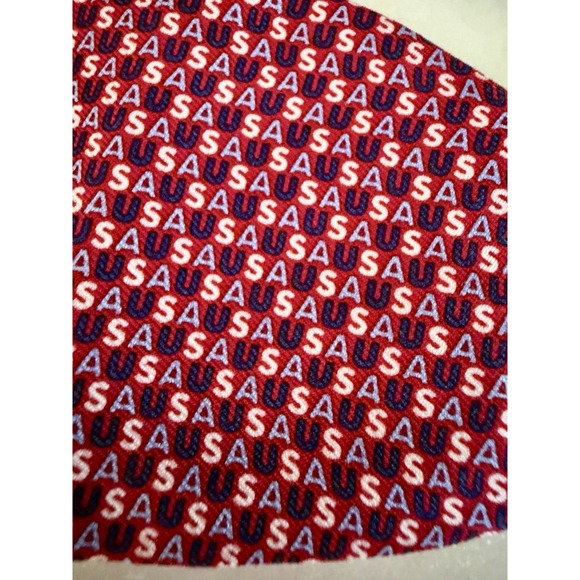 Vineyard Vines Other - Vineyard Vines Bow Tie Mens Red USA Print 100% Silk Made in USA